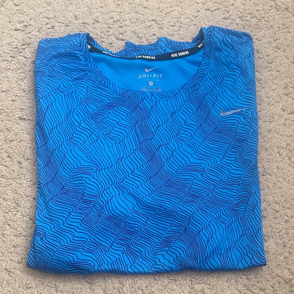 Woman’s Nike Running Dri-FIT Shirt in Electric Blue